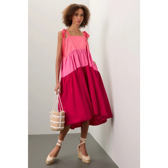 Peter Som Dresses & Skirts - Peter Som Three Tier‎ Pink Midi Dress Size 0